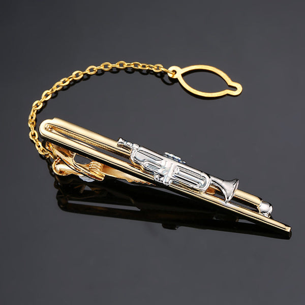 Men gold tie clip