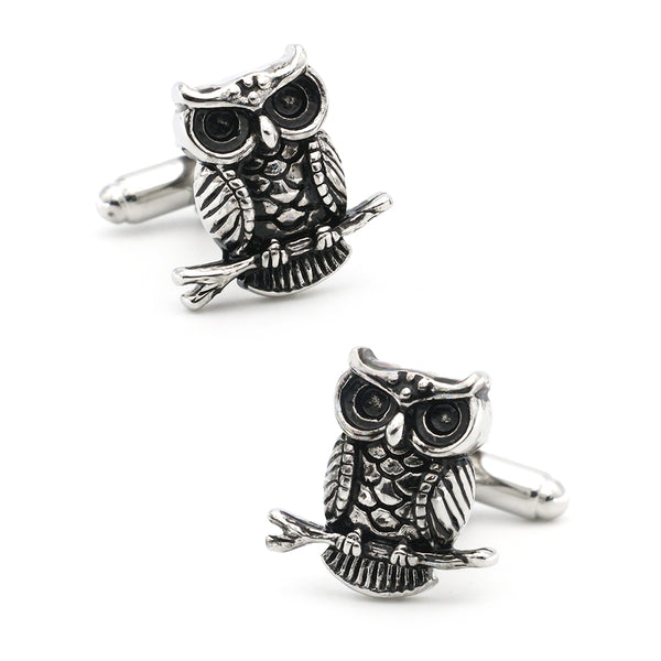 Vintage Design Owl Cufflinks For Men