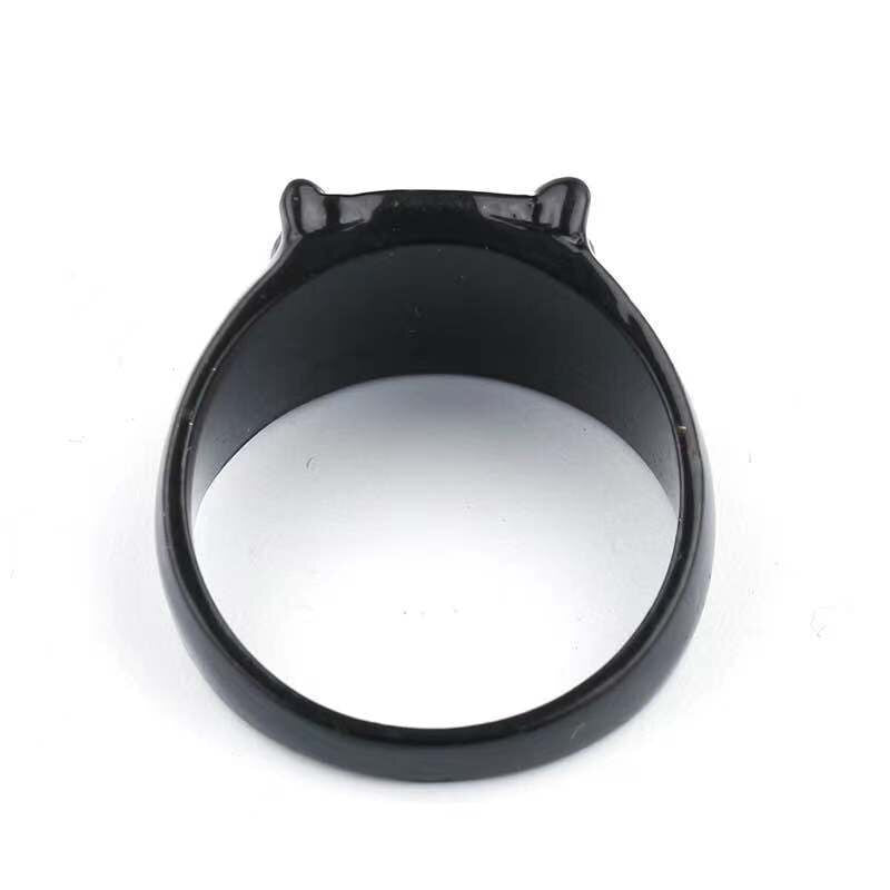 Cartoon Cute Black Cat Ring