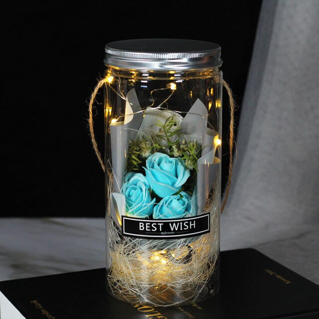 Fake Flower Plant Roses Artificial Christmas Preserved Flowers For Wedding