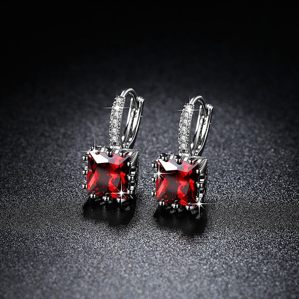 Fashion Earrings Exquisite Square CZ Pendant Earrings