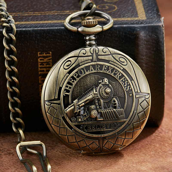 Vintage Numerals Hollow Skeleton Mens Mechanical Pocket Watch