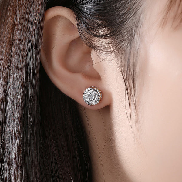 Elegant Small Round Stud Earrings for Women