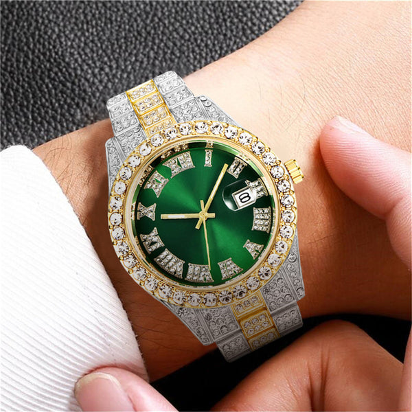 Luxury Quartz watches Stainless steel Diamond Fashion Luminous Clock Gift Watch