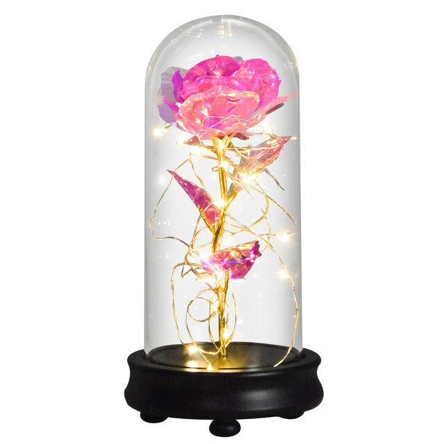 Galaxy Rose Forever Preserved Eternal Roses Flowers In Glass For Christmas Valentine Gifts