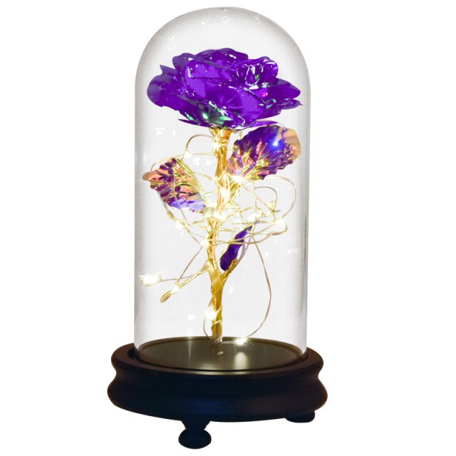 Galaxy Rose Forever Preserved Eternal Roses Flowers In Glass For Christmas Valentine Gifts