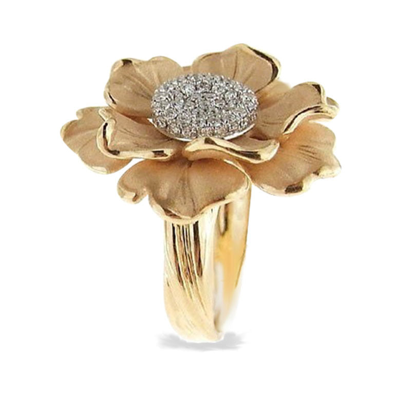 Luxury  Yellow  Floral  Romantic Promise Rings for Women