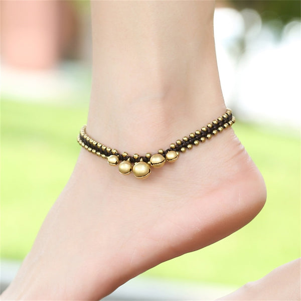 Handmade Anklets Women Ethnic Copper Bell Anklet