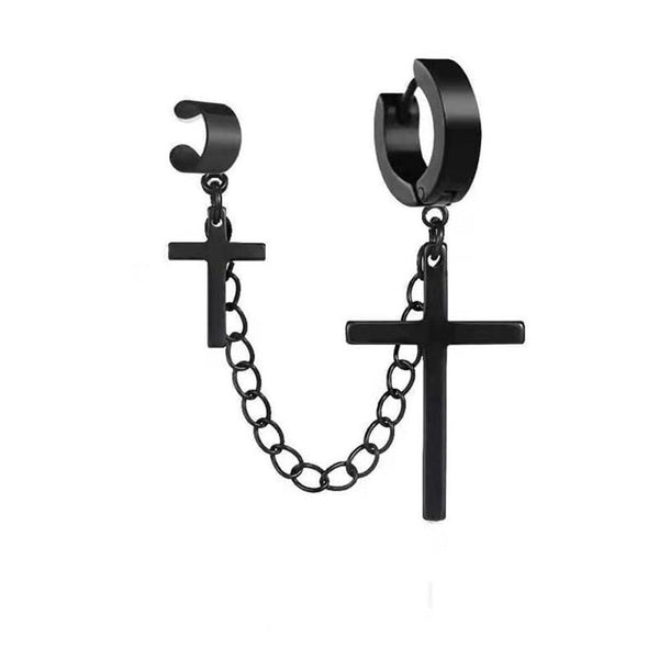 Women Fashion Punk Cross Clip Earring for Teens Men Ear Cuffs