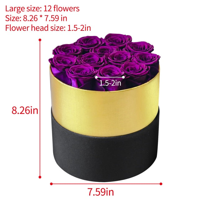 16pcs Love Preserved Roses In Love Box Gift Eternal Roses Forever