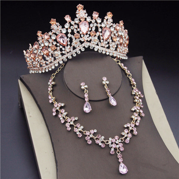 Korean Crystal Bridal Jewelry Sets for Women