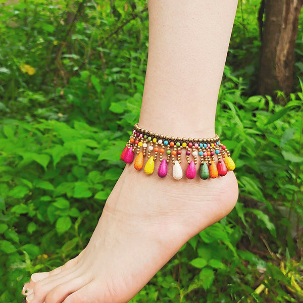 Bohemian Style Semi-precious Stone Women Anklet