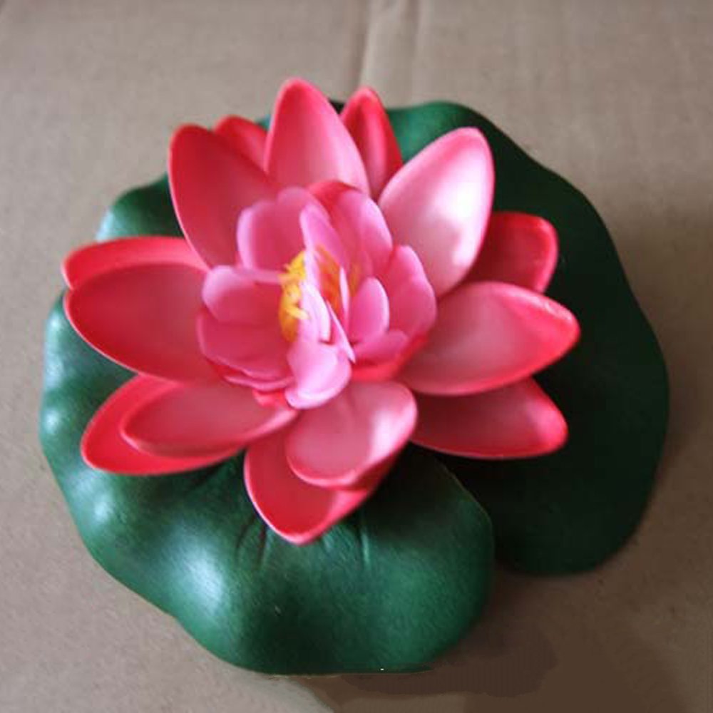 3Pcs Floating Artificial Flower Lifelike Water Lily Micro Landscape for Wedding