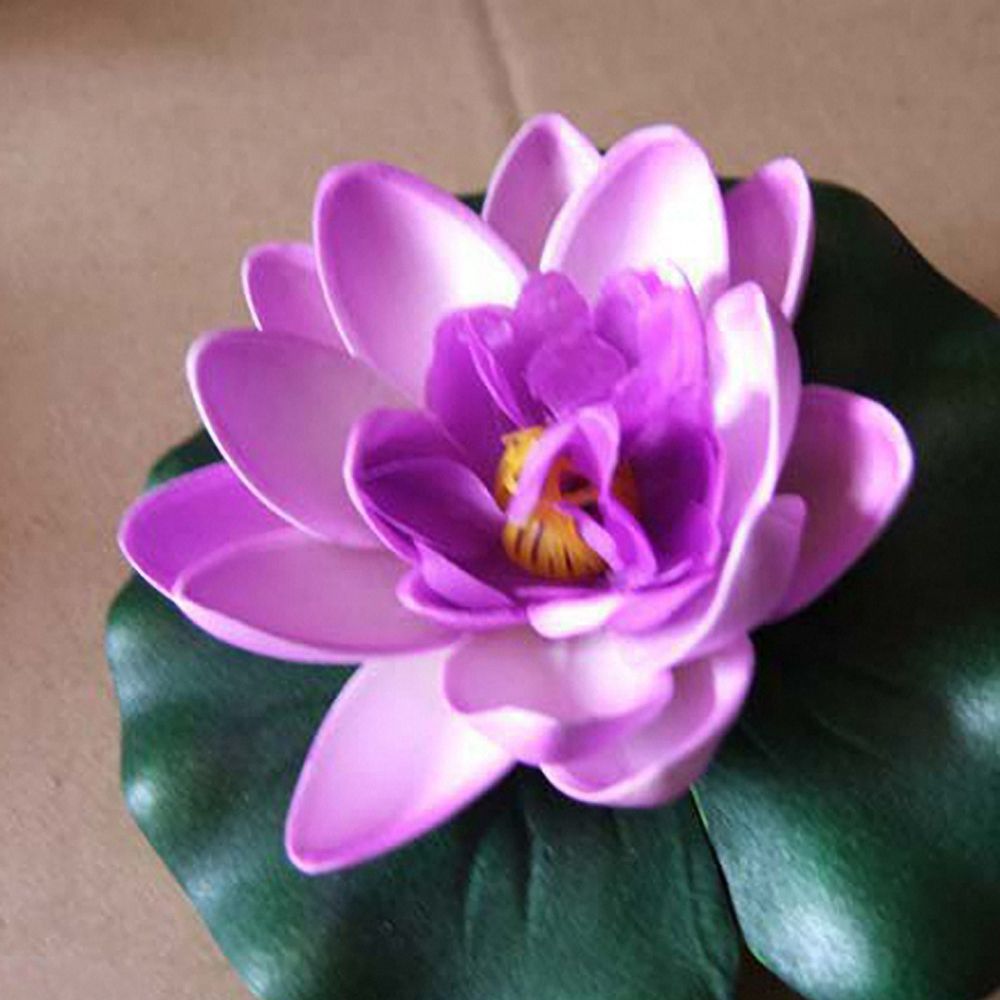 3Pcs Floating Artificial Flower Lifelike Water Lily Micro Landscape for Wedding