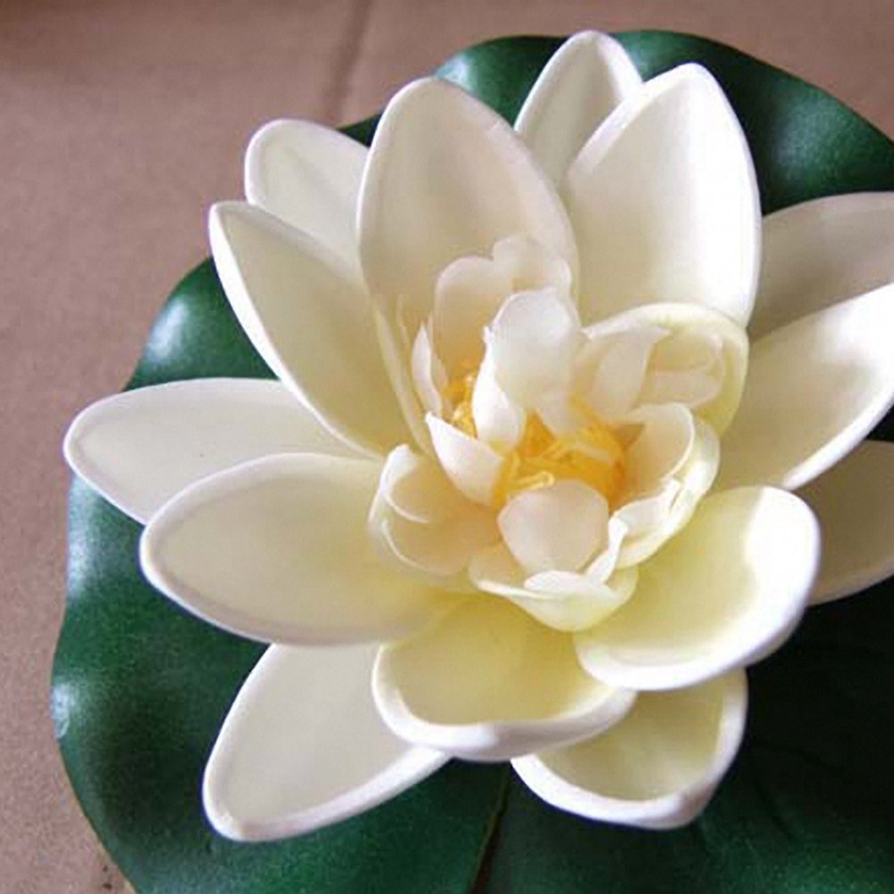 3Pcs Floating Artificial Flower Lifelike Water Lily Micro Landscape for Wedding