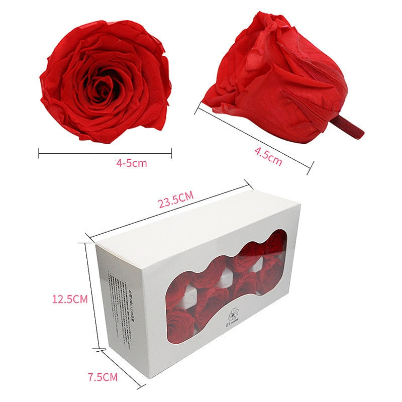 8 Pcs High Quality Flowers Immortal Rose Eternelle Gift Box