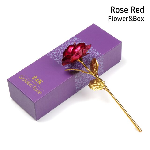 24K Gold Plated Rose Flower