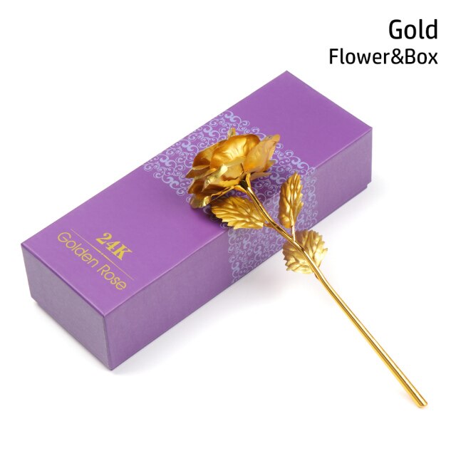 24K Gold Plated Rose Flower