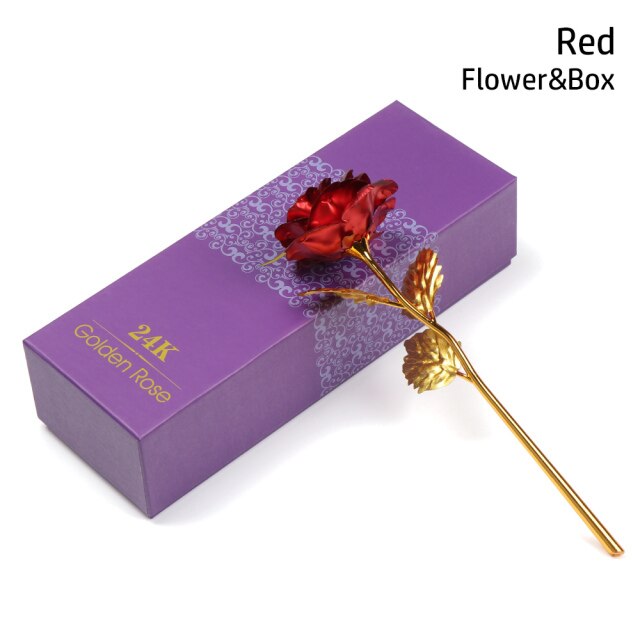 24K Gold Plated Rose Flower