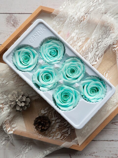 6Pcs/Box A Grade High Quality Preserved Rose Head  Gift Box