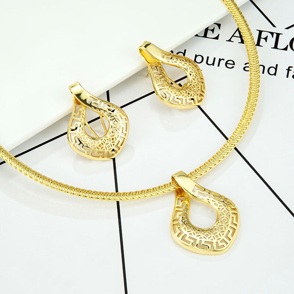 Brazilian Gold Plated Jewelry Set For Women