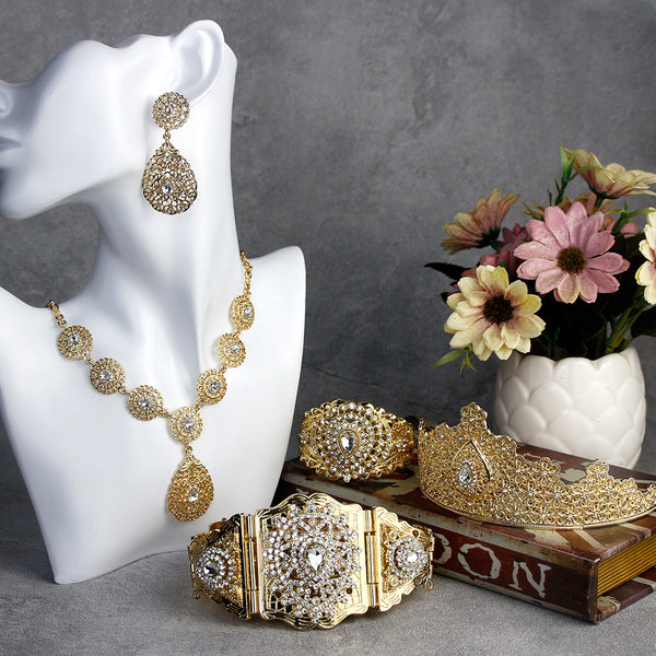 Gold Color Algeria Morocco Wedding Jewelry Sets Women