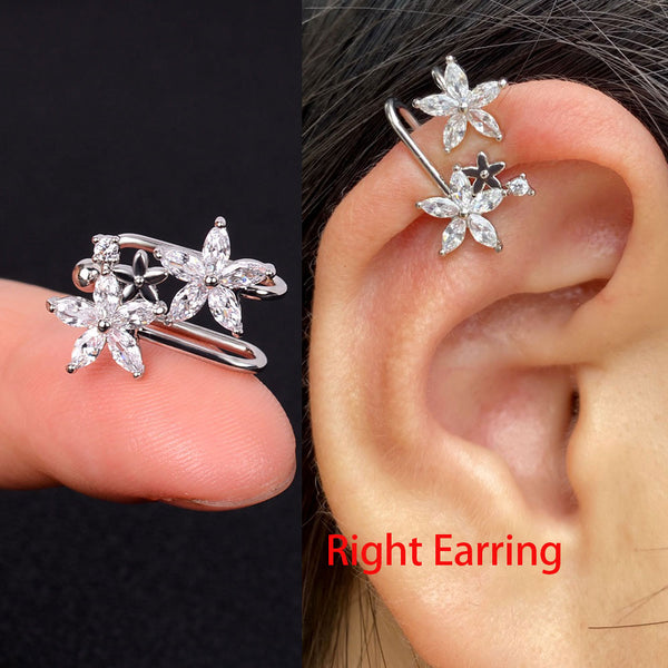 1PC Simple Single Ear Clip Sweet Cute Leaves Flower Ear Cuff