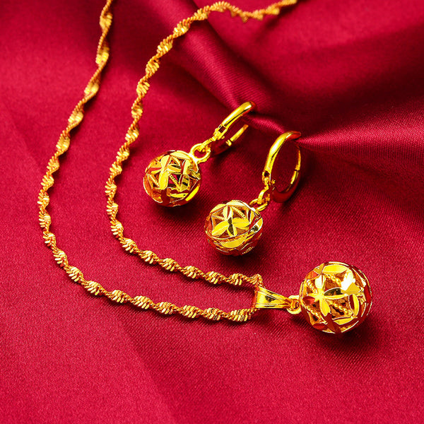 24K Yellow GP Jewelry Sets For Women