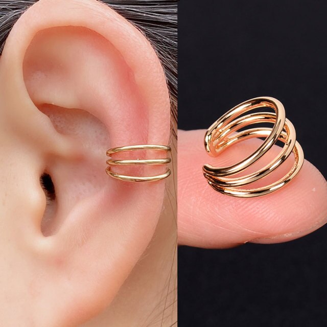 Cartilage Conch Fake Piercing Jewelry Adjustable Wrap Ear Cuff No Piercing