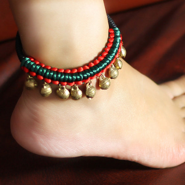 14 Designs Ethnic Jewelry Handmade Braided Vintage Ethnic Anklets