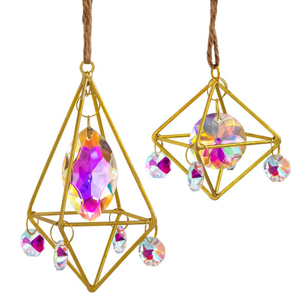 2pcs Handmade Crystal Suncatcher Window   Crystal Prisms Pendant