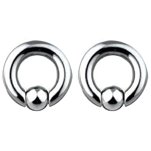 1 pair Stainless Steel Captive Bead Ear Rings Hoop BCR Studs Piercing