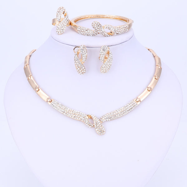 Wedding Bridal Crystal Jewelry Set For Women