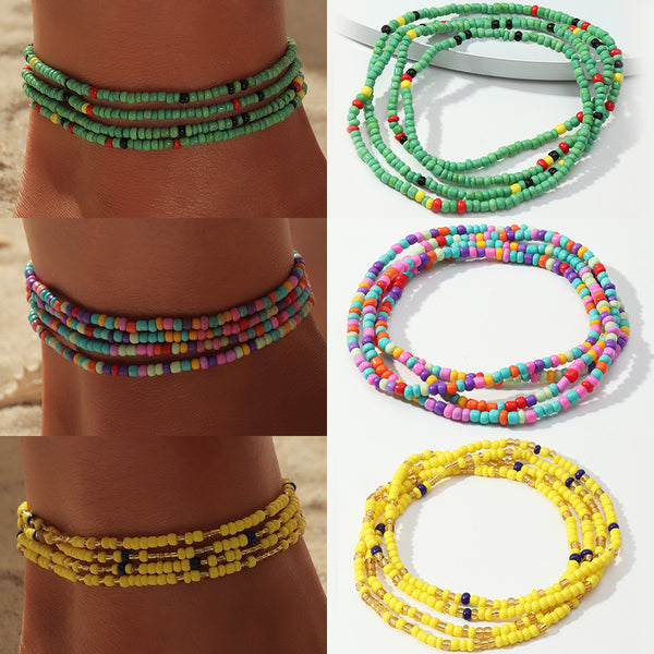 Trendy Geometric Boho Anklets Womens