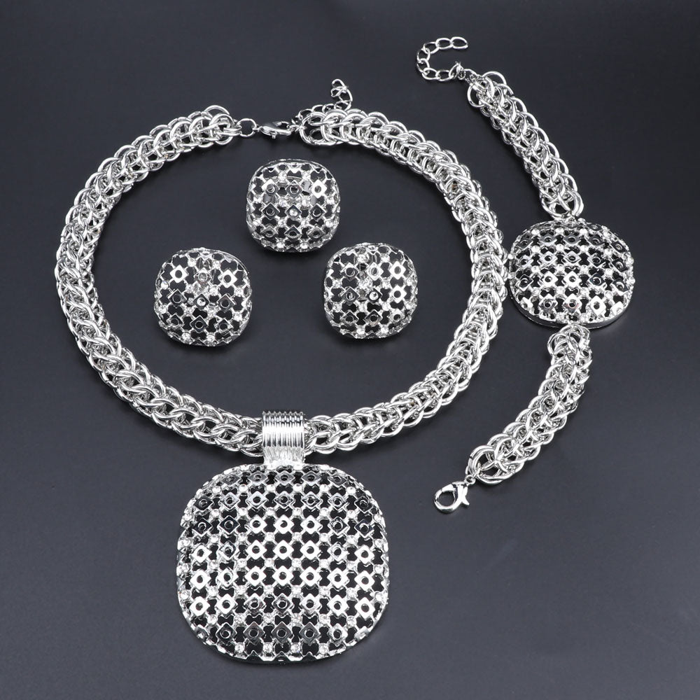 Dubai Silver Plated Jewelry Set