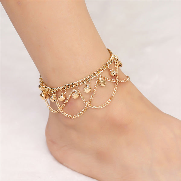 Fashion Bohemian Bell Tassel Anklets for Women