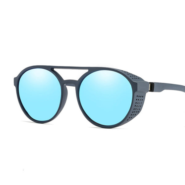 Retro Punk Sun Glasses Male Female Plastic Frame Ocean Mirror