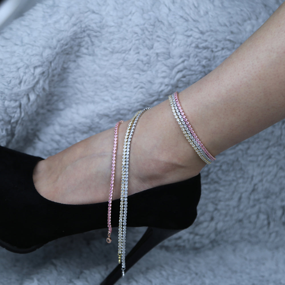 3mm Cz Tennis Chain Anklet Chain