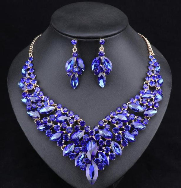 Party Costume Accessories Wedding Necklace Earring Set