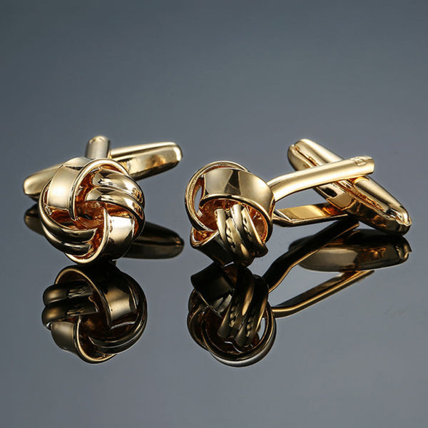 brass laser metal twist Cufflinks