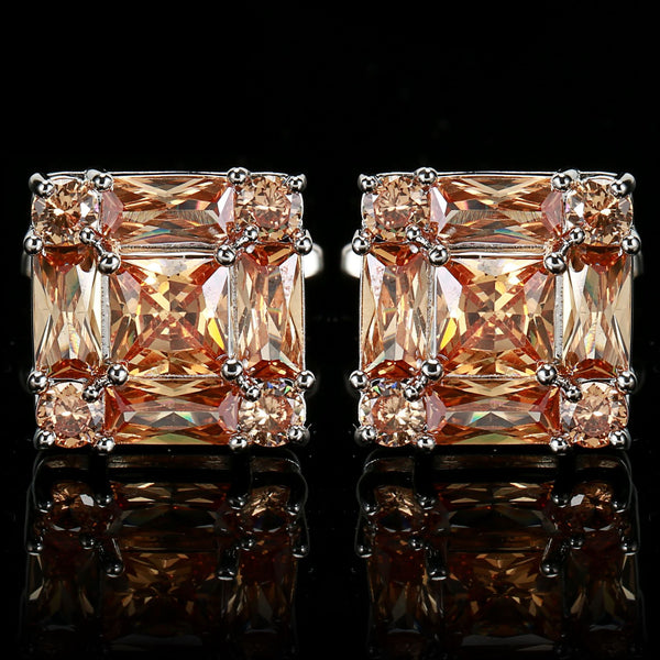 Fashion High-end Rhinestone Zircon Cufflinks