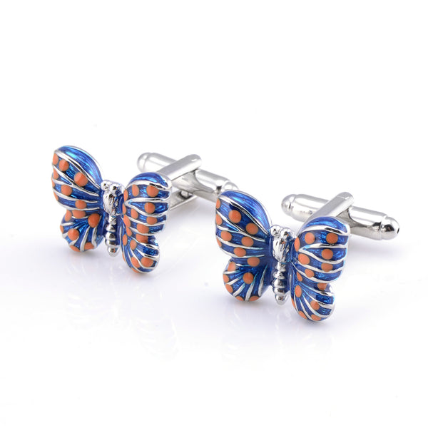 High Quality New Blue Butterfly Cufflinks