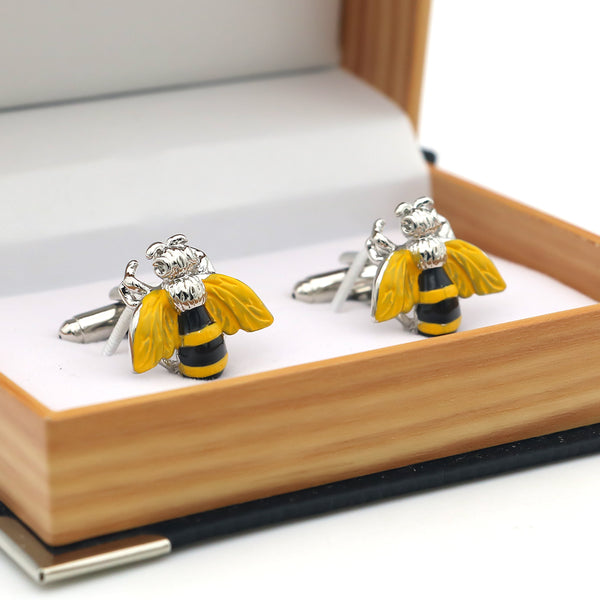 Cute Bee Cuff Links