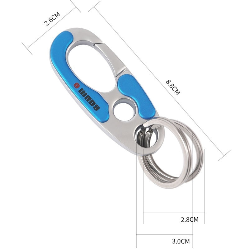 Outdoor Carabiner Climbing Tools Double Ring Car  Keychain