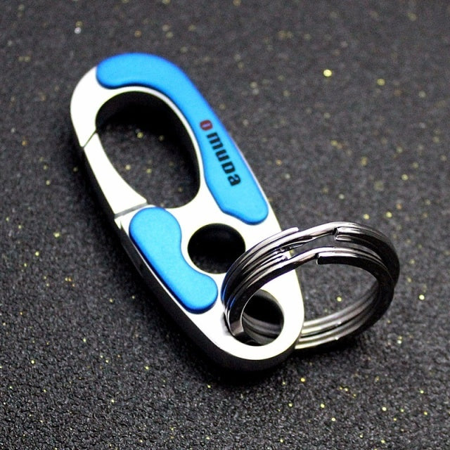 Outdoor Carabiner Climbing Tools Double Ring Car  Keychain