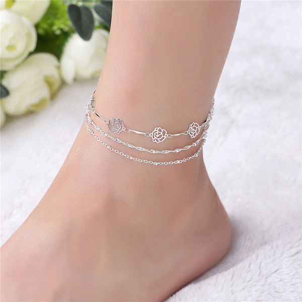 New Fashion 925 Silver Chain Anklets For Women