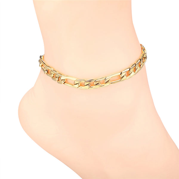 Bead Chain Anklet for Women Girls Adjustable Summer Beach Chain Ankle