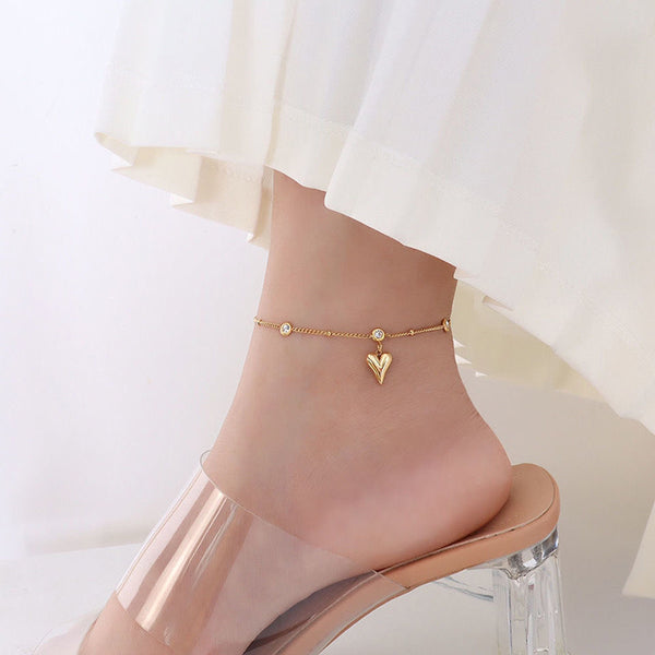 316L Stainless Steel Chain Anklets for Women