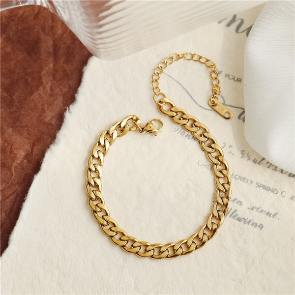 Fashion Jewelry Stainless Steel Gold Plated Anklet Chain