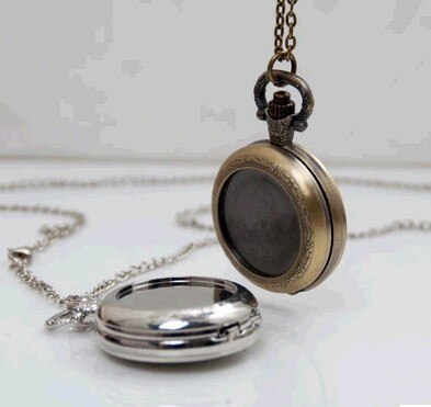 Vintage Style bronze silver DIY pocket watch  pendant